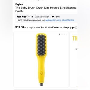 COPY - Drybar
The Baby Brush Crush Mini Heated Straightening Brush